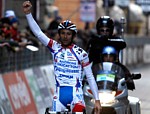 Michele Scarponi wins the fourth stage of Tirreno-Adriatico 2010